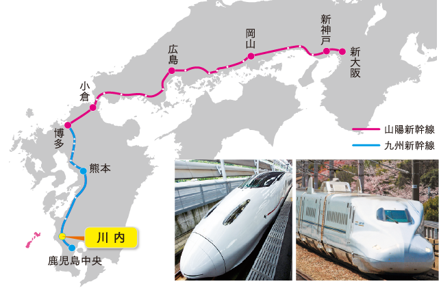 主要都市からのルートマップ